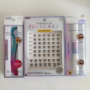 Kiss Falscara Multipack Lash Extension Kit | Applicator | Bond & Seal